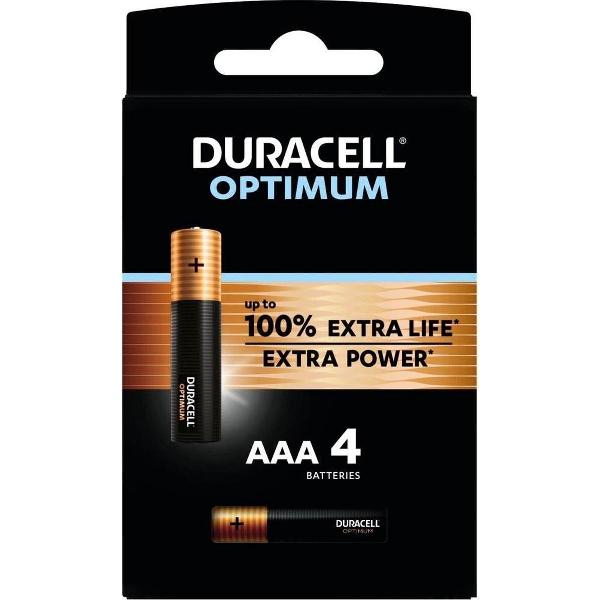 Duracell Optimum Alkaline AAA batterijen - 4 stuks