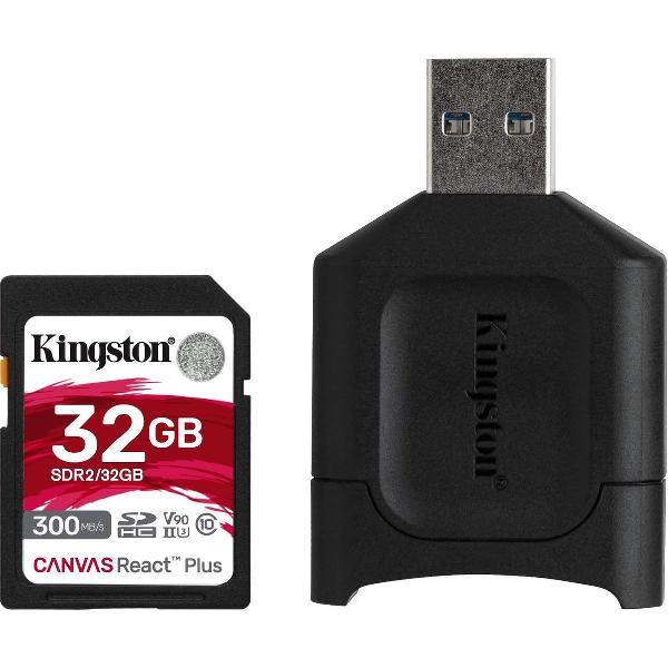Kingston Technology Canvas React Plus flashgeheugen 32 GB SD UHS-II Klasse 10
