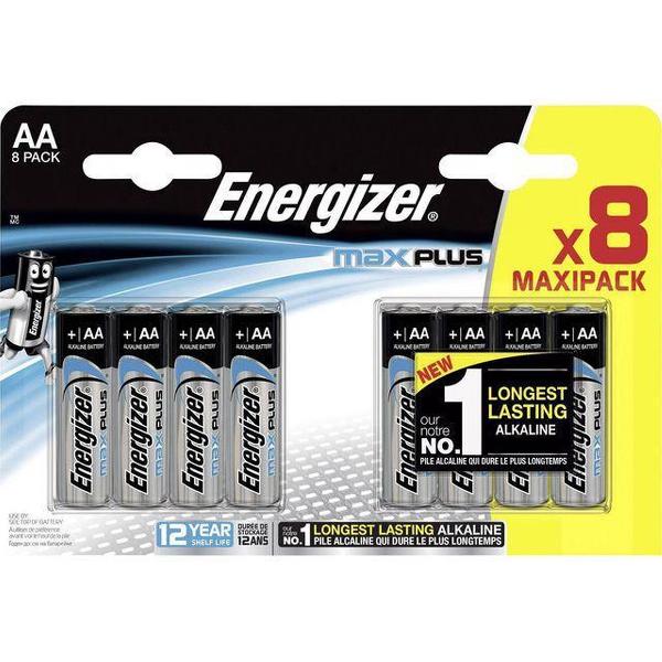 Energizer Max Plus AA Batterij, 1,5 V (blister 8 stuks)