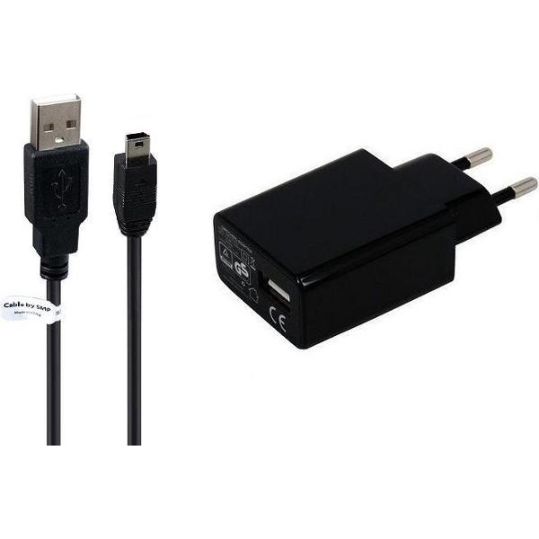 3A lader TUV gekeurd 1 m Oplaadkabel en oplader adapter met stekker. Past ook op Garmin o.a. Nuvi 1260T, 010-00783-10, 1300, 010-00782-40, 1340, 010-00782-23, 010-00782-26