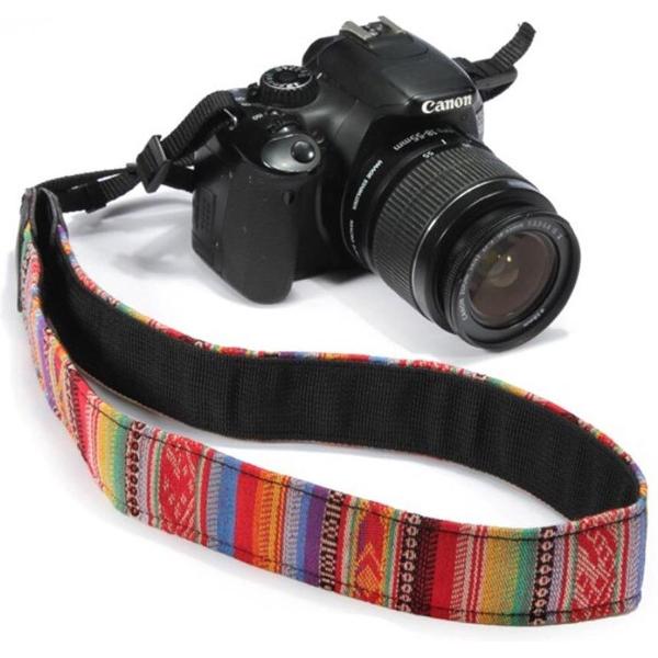 WiseGoods Camera Strap Verstelbaar - Vintage Camera Strap - Universele Camera Riem - Nekband - Aztek Print