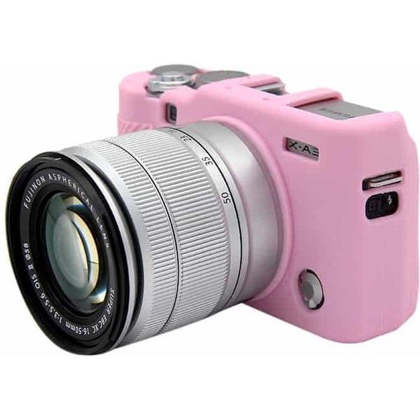 PULUZ zachte siliconen beschermhoes voor FUJIFILM X-A3 / X-A10 (roze)