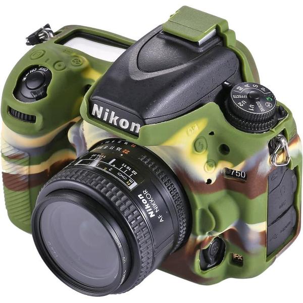 PULUZ zachte siliconen beschermhoes voor Nikon D750 (camouflage)