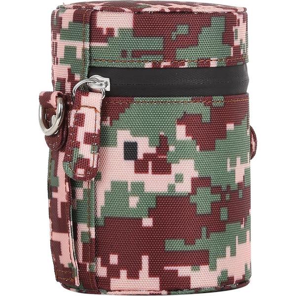 Camouflagekleur Kleine lenshoes Doeketui met ritssluiting voor DSLR-cameralens, afmeting: 11x8x8cm (bruin)