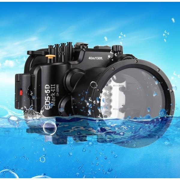 PULUZ 40 m onderwater duikdiepte behuizing waterdichte camerabehuizing voor Canon EOS-5D Mark III (EF 24-105mm f / 4L IS II USM)