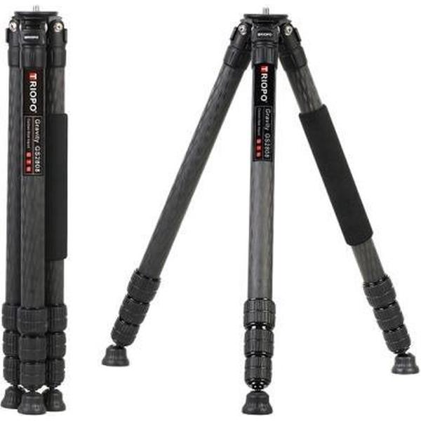 TRIOPO GS2808 Camcorderfotografie Geen axiale koolstofvezel statiefhouder met kogelkop, belasting: 15 kg