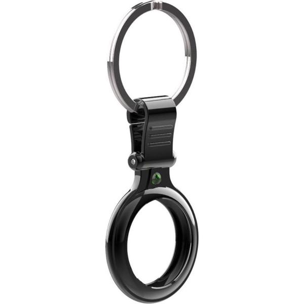 Apple AirTag Sleutelhanger Metalen Bescherm Cover Zwart