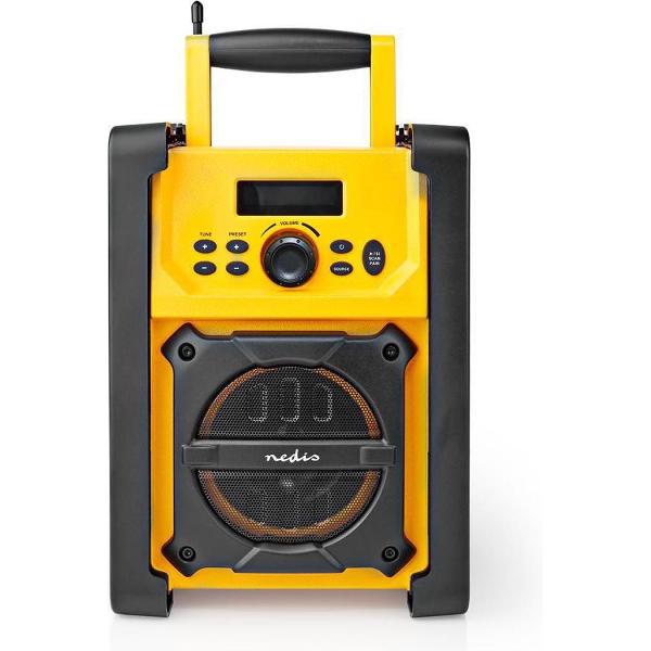 Nedis RDFM3100YW Fm-bouwradio 15 W Bluetooth® Ipx5 Handvat Geel / Zwart