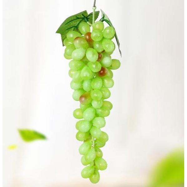 2 Trossen 85 Groene Druiven Simulatie Fruitsimulatie Druiven PVC met Crème Grape Shoot Props