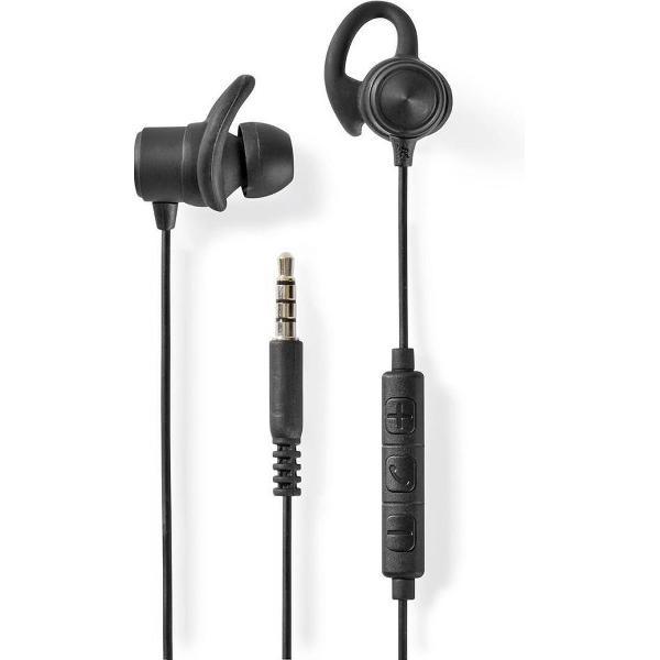 Nedis HPWD8002BK Sportkoptelefoon Bekabeld In Het Oor 1,2 M Kabel Zwart