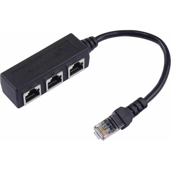 1 tot 3 stopcontacten LAN Ethernet-netwerk RJ45 Plug Splitter Extender