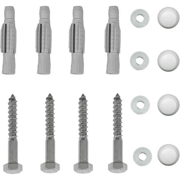 Bevestigingsset wandbeugels, wastafelbeugels en douchezittingen RVS