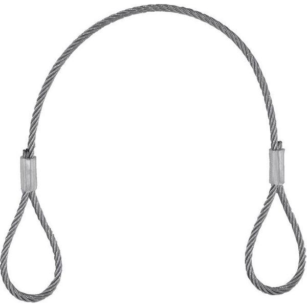 EUROLITE Steel Rope (SC) 400mmx4mm Zilver metout quick link