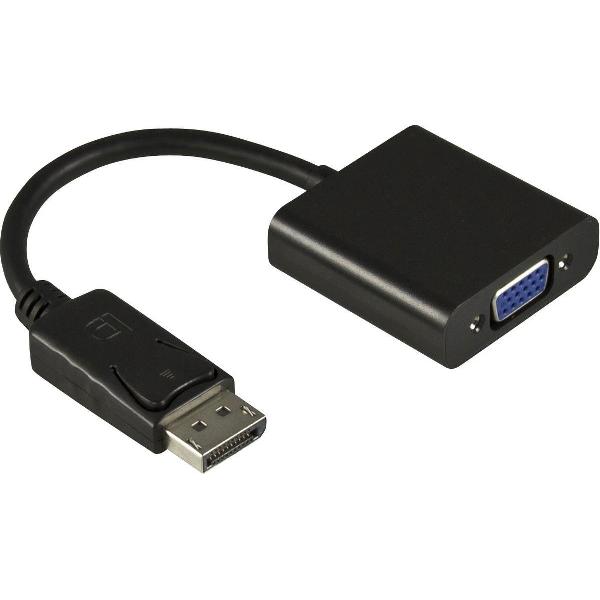 DELTACO DP-VGA7 Displayport naar VGA adapter - Full HD 60Hz - Zwart