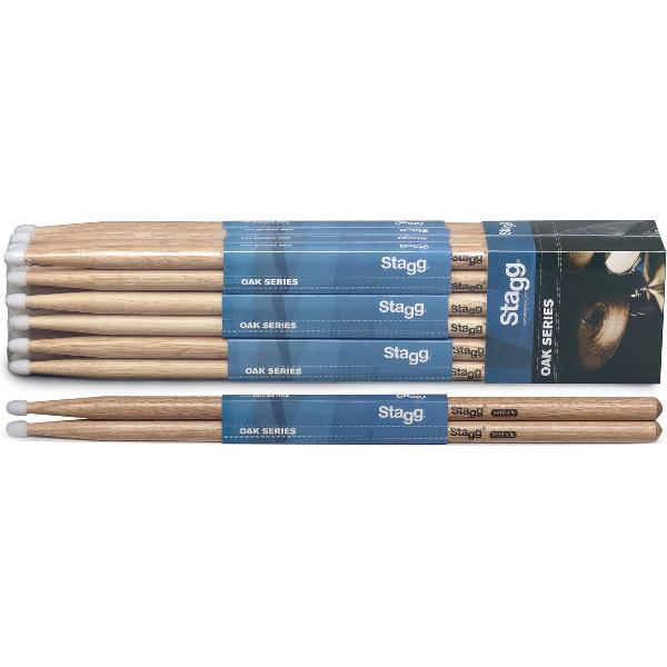 Stagg SO5AN pack van 12 paar 5AN drumstokken in eik