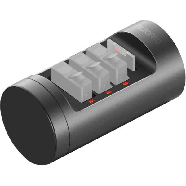 RUIGPRO voor GoPro HERO8 Zwart / 7/6/5 3-kanaals batterijlader Draadloze oplader Batterijhouder met LED-indicatielampje