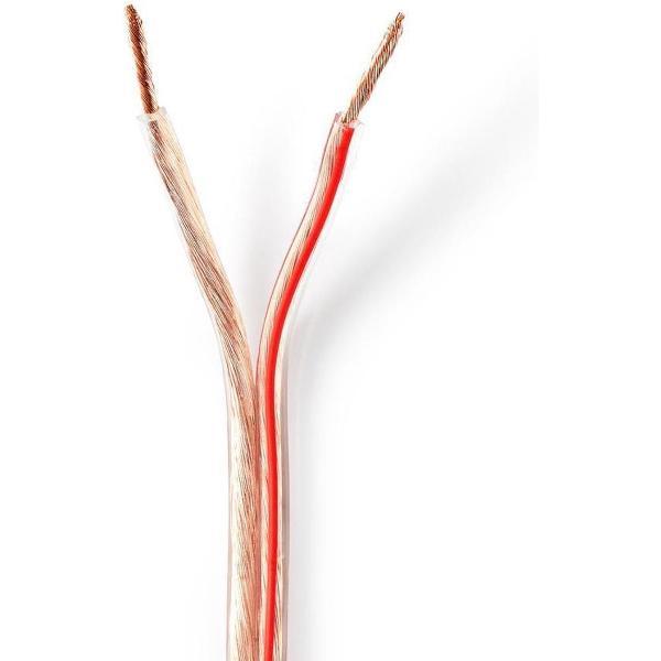 Nedis CABR2500TR150 Speaker-kabel 2x 2,50 Mm2 15,0 M Op Rol Transparant