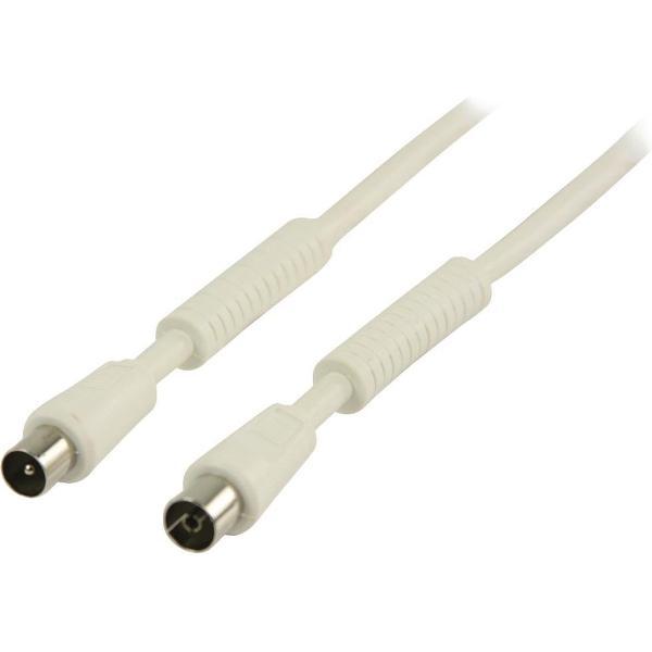 Valueline Vlsp40020w200 Coax Antennekabel 120 hz Coax Mannelijk - Coax Vrouwelijk 20,0 M Wit