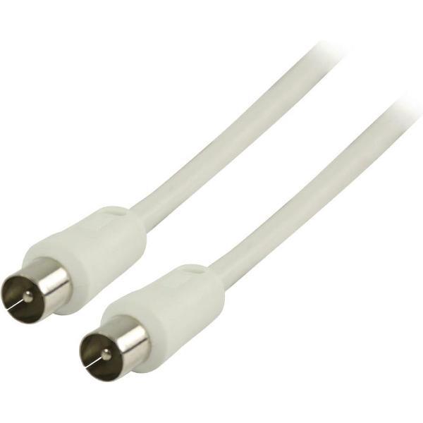 Valueline VLSP40290W10 Coaxkabel Coax Male 9.0 Mm - Coax Male 9.0 Mm 1.00 M Wit