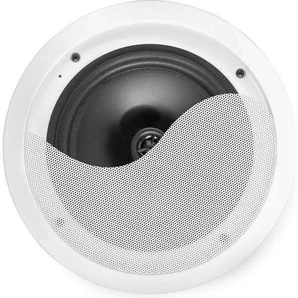Plafond speaker - Power Dynamics CSAG8T inbouw speaker voor 100V systemen - 2-weg - 40W - 8 inch - Aluminium - Wit