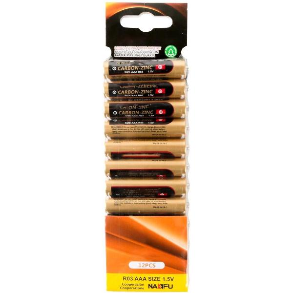 Batterij - Aigi Zum - AAA/LR03 - 1.5V - Alkaline Batterijen - 12 Stuks - BSE