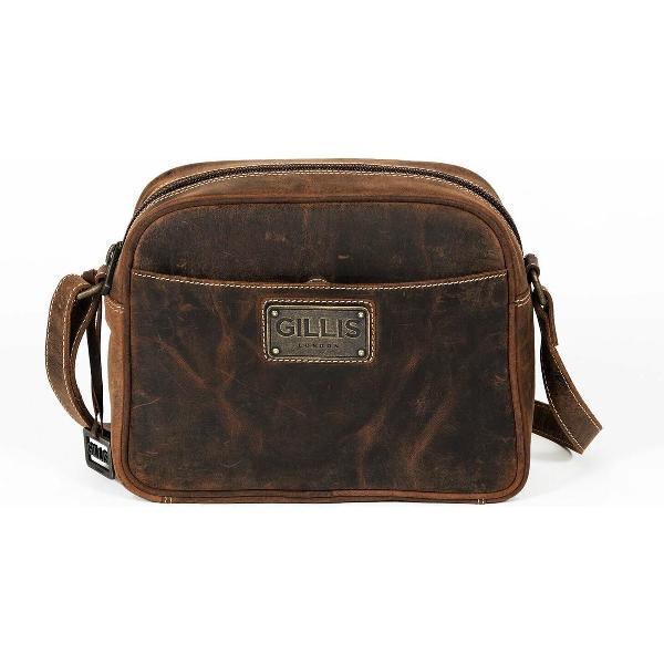 Gillis London 7734#G cameratassen en rugzakken Schoudertas Bruin
