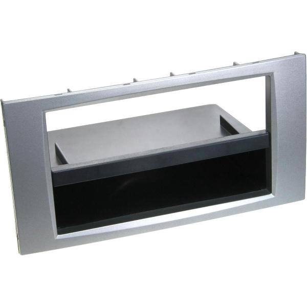 1-DIN Paneel Ford Focus/ Fiesta/ C-Max/ Fusion/ Galaxy/ S-Max/ Transit/ Kuga Kleur: Zilver