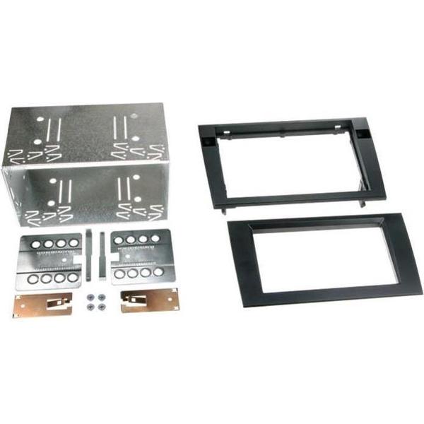 2-DIN paneel Audi A4 ( B6 ) / Seat Exeo 2009 -> Rubbertouch zwart