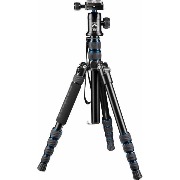 mantona reisstatief DSLM Travel met balhoofd blauw
