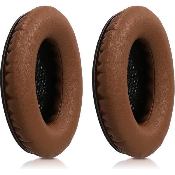kwmobile 2x oorkussens voor Bose Quietcomfort koptelefoons - imitatieleer - voor over-ear-koptelefoon - donkerbruin