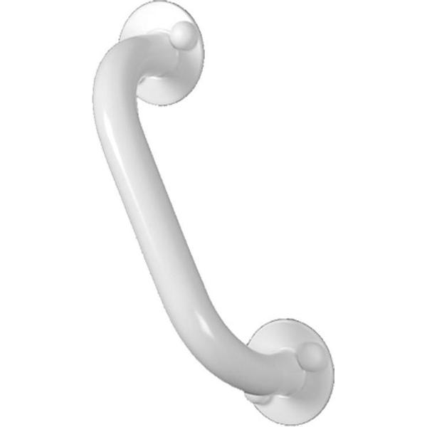 Badkamer-toilet handgreep 20 cm staal wit