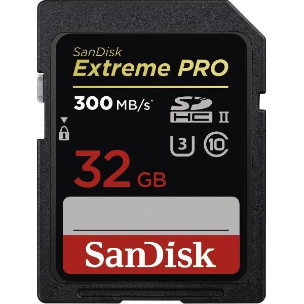 SanDisk SDHC Extreme Pro 32GB 300MB/s C10 UHS-II U3