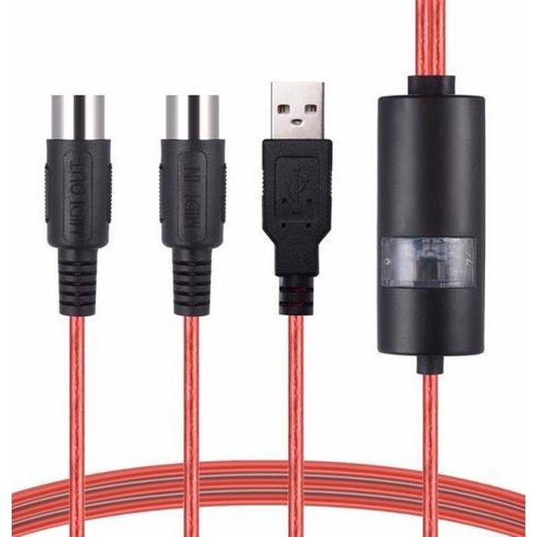 USB MIDI kabel naar USB adapter voor Keyboard Synthesizer Geschikt voor PC en Mac / HaverCo