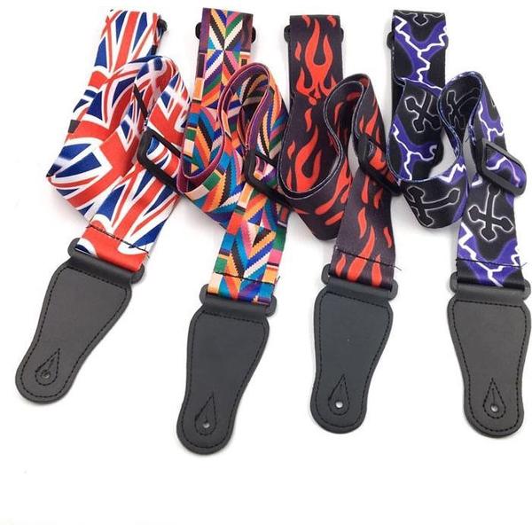 Slijtvast Akoestische Bas Thicken Schouder Riem Gitaarband UK flag