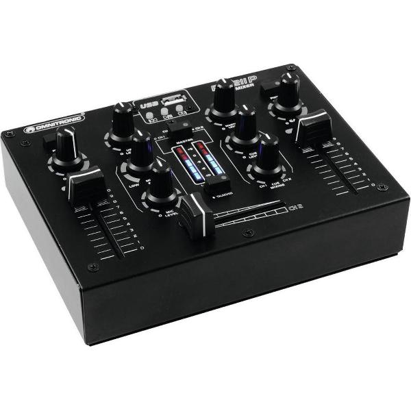 OMNITRONIC Mengpaneel - Audio mixer PM-211P DJ Mixer - with Player