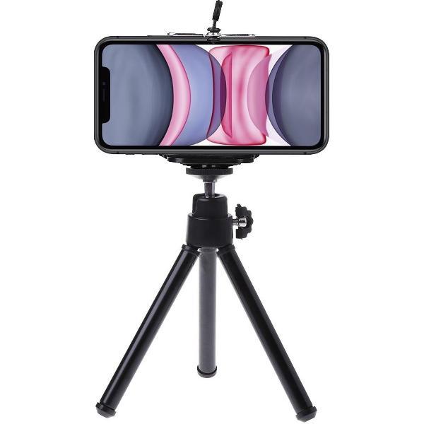 Mini Statief Smartphone Tripod Camera Telefoon Houder - Zwart