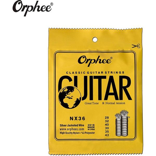 Gitaarsnaren Set - Snarenset voor Klassieke Gitaar (6 stuks/EBGDAE)-Orphee® NX36