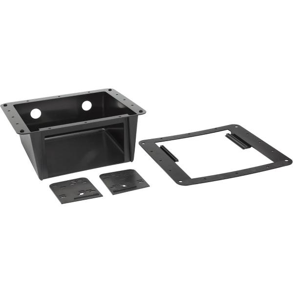 2-DIN frame ECO onderbouwbakje universeel Zwart