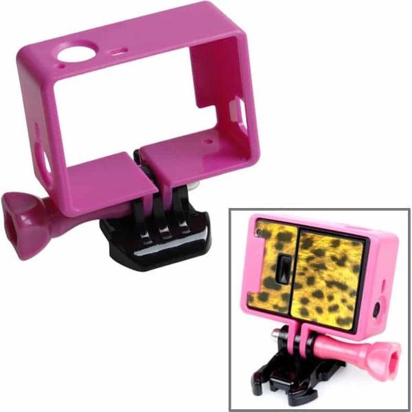 TMC Statiefbehuizing met hoge statiefbevestiging voor GoPro HERO4 / 3 + / 3, HR191 (Magenta)