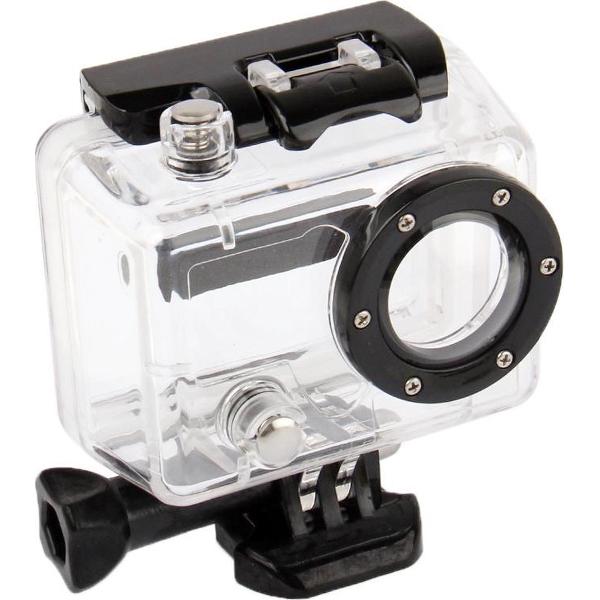 Beschermende hoes aan zijkant voor GoPro HERO2-camera (zwart + transparant)