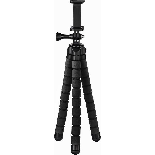 Hama Flex Tripod 1/4 inch Werkhoogte: 9 - 26 cm Zwart Voor smartphones en GoPro