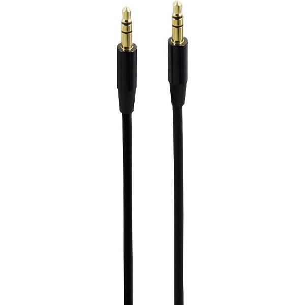 3 m SlimFit stereo audiokabel snoer 3,5 mm Aux plug. o.a. Acer, Alcatel, Archos, Arnova.