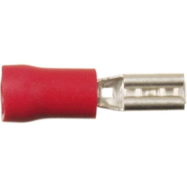 Vlakstekker Rood 0.5 - 1.0 mm ² / Breedte 2.8 mm (100 stuks)