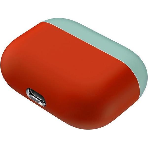 Case Cover Voor Apple Airpods Pro- Siliconen design-Blauw-Rood Watchbands-shop.nl