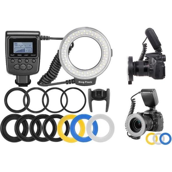 LED Macro Ring Flash flitser Canon Nikon Olympus camera