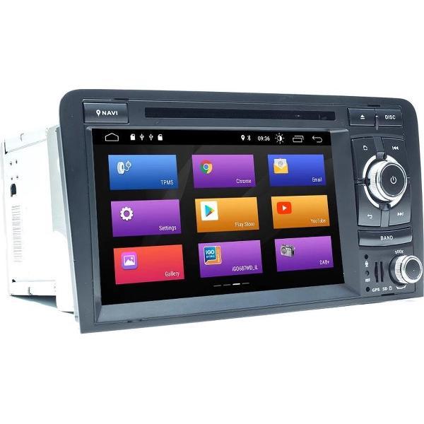 Audi A3 2003-2013 Android 10 Navigatie en Multimediasysteem Ingebouwde CarPlay autoradio bluetooth USB WiFi