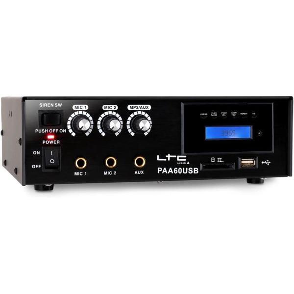 LTC PAA60USB 3kanaal Pa Versterker 60w Met Usb/sdmp3