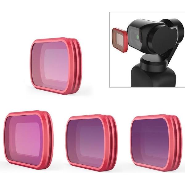 4 STUKS PGYTECH P-18C-014 ND / PL Beroep Duikkleurenlensfilter voor DJI Osmo Pocket