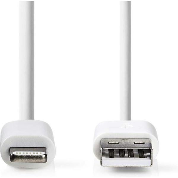 Nedis CCGT39300WT20 Sync And Charge Cable Apple Lightning - Usb-a Male 2.0 M White