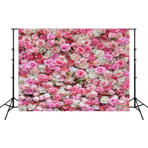 2.1mx 1.5m Flower Wall Simulation Rose Wedding Party Arrangement 3D Photography Achtergronddoek (H2)